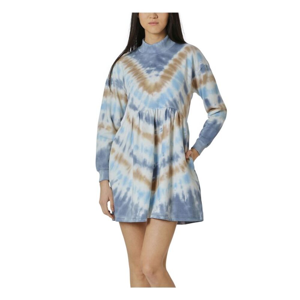 ULTRA FLIRT Womens Long Sleeve Mock Neck Short Shift Dress